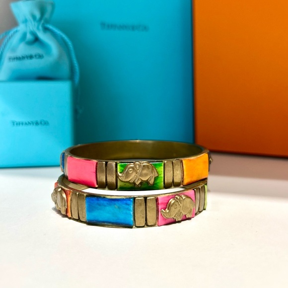 Set of 2_Handmade Bangles from Jaipur India - Picture 1 of 11